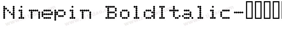 Ninepin BoldItalic字体转换